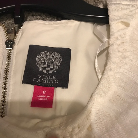 NWT Vince Camuto Lace Popover Shift Dress Ivory 8 - Picture 6 of 6